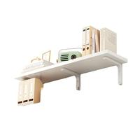 Grandes estantes flotantes para la Pared estantes de baño de Servicio Pesado estanterías de Madera para la Sala de Estar del Dormitorio de la Cocina decoración del hogar Ivory 30 * 90cm