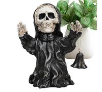 Grandes Figuras de Esqueleto - Estatua de Resina pequeña con Campana | Individual para decoración de Terror, casa Linda, Dormitorio, Oficina, Estante, cumpleaños, cumpleaños