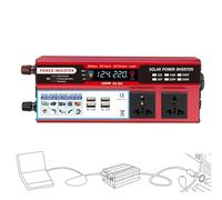 Grandes inversores de potencia - Inversor de corriente para automóvil modificado multifunción | Inversor de corriente AC 100V-120V/AC 220-240V con ventilador de enfriamiento y puertos USB para viajes,