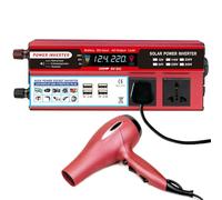 Grandes inversores de Potencia, Inversor de Corriente para automóvil Modificado multifunción, Inversor de Corriente de 2000 W CA 100 V-120 V/CA 220-240 V con Puertos USB y Ventilador de refrigeración