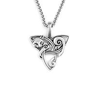 Grandes Joyas Vikingos de Hombres Collar de Lobo Adolescente de adolescencia Irlanda Celtics Knot Pends Amulet Collar