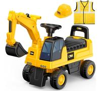 Grandes juguetes de excavadora para niños de 1 a 3 años: juguetes de montar a caballo, juguetes de construcción para niños pequeños, vehículos de construcción para niños, juguetes para niños regalos