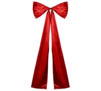 Grandes lazos navideños, decoración para la casa, gigantes, 114 x 46 cm - Decoraciones en la parte del árbol de Navidad | para exterior, ventana, pared, puerta, salón, entrada, jardín