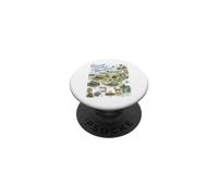 Grandes Montañas Humeantes Mapa Iconos Tennessee Carolina del Norte PopSockets PopGrip Adhesivo