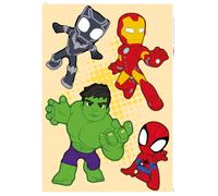 Grandes Pegatinas De Pared Spidey Y Sus Amigos Conjunto Dormitorio 50x70 Cm