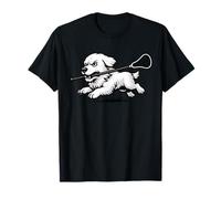 Grandes Pirineos Jugando Lacrosse Lax Player Dog Lover Camiseta