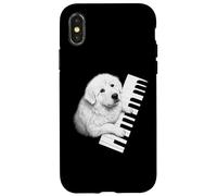 Grandes Pirineos Tocando Piano Pianista Perro Amante Carcasa para iPhone X/XS