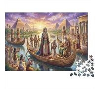 Grandeza del Nilo Puzzle De Madera 1000 Piezas Adultos Y Niños,Reto,14 Años+,Deco Pared Egipto,Rompecabezas,Madera,Regalo Ideal,Anti-estrés,Relax,Desafío,Educativo (75x50cm)