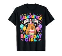 Grandfather of The Birthday Girl Cute Capybara Family Party Camiseta