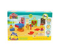 Bildo Play Doh Blocks, Juego de Letras y números de 24 Piezas con construcciones y Pasta de modelar-PLD04000 (Grandi Giochi PLD04000)
