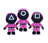Grandi Giochi- Guardián Squid Game Peluche Guardias Surtidos 3 Modelos 28 cm-QUID02000, Color Rosa. (QUID02)