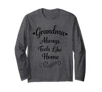 Grandma Always Feels Like Home - Retro Orgullosa Abuela Manga Larga
