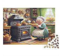 Grandma Baking Puzzle 1000 Piezas Recycled Cozy Kitchen Puzzles para Niños Juego Padre-Hijo Props Developing Niños‘s Intelligence Educational 70x50cm/1000pcs