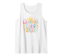 Grandma Camp 2026, Groovy Summer Campfire Flowers Fun Vibes Camiseta sin Mangas