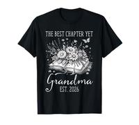 Grandma EST 2026 Mejor capítulo hasta el Momento Diseño de Libro Floral Camiseta