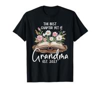 Grandma EST 2027 Mejor capítulo hasta el Momento Diseño de Libro Floral Camiseta