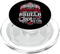 Grandma Floral Mexican Abuelita Heart Mother's Day Latina PopSockets PopGrip para MagSafe