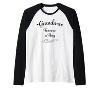Grandma Forever A Hug Mother's Day - Abuela Amorosa Orgullosa Camiseta Manga Raglan