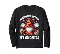 Grandma Gnome Ladybug Mom Graphic For Women Funny Sayings Manga Larga