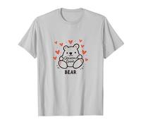 Grandma Great Bear: Adorable Caricatura para amar a Las Nanas Camiseta, Hombre, Plata, M
