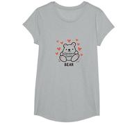 Grandma Great Bear: Adorable Caricatura para amar a Las Nanas Camiseta, Niñas, Gris Jaspeado, Mediano