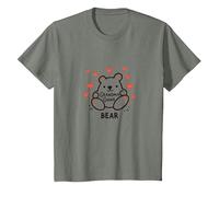 Grandma Great Bear: Adorable Caricatura para amar a Las Nanas Camiseta, Niños, Verde Militar Jaspeado, 3 años