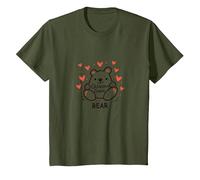 Grandma Great Bear: Adorable Caricatura para amar a Las Nanas Camiseta, Niños, Verde Oliva, 12 años