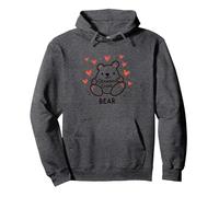 Grandma Great Bear: Adorable Caricatura para amar a Las Nanas Sudadera con Capucha, Unisex para Adultos, Jaspeado Oscuro, L