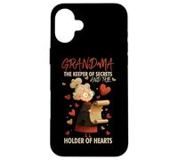 Grandma is The Keeper of Secrets and The Holder of Hearts. Carcasa para iPhone 16 Plus