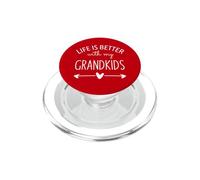 Grandma Life is Better with My Grandkids Grandpa Grandparent PopSockets PopGrip para MagSafe