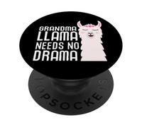 Grandma Llama Needs No Drama, Divertido y Lindo diseño de Llama PopSockets PopGrip Adhesivo