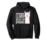 Grandma Llama Needs No Drama, Divertido y Lindo diseño de Llama Sudadera con Capucha