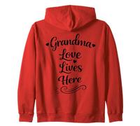 Grandma Love Lives Here - Orgullosa y Amorosa Familia Abuela Sudadera con Capucha