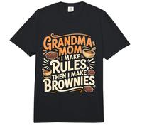Grandma MOM I Make Rules Then I Make Brownies Comfort Colors Adult Heavyweight T-Shirt