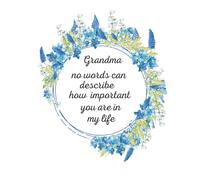 Grandma no words can describe how important you are in my life|: Fill-In Pages, Family Memories, Gratitude Notes .