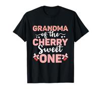 Grandma Of The Cherry Sweet One 1er Cumpleaños Cherry Lover Camiseta