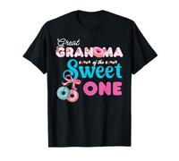 Grandma of The Sweet One Donut Primer Cumpleaños Funny Donut Camiseta