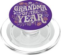 Grandma of The Year Retro Floral Cute Grandmother Vintage PopSockets PopGrip para MagSafe