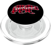 Grandmama Bear Red Buffalo Check Plaid Divertido Regalo para Abuela PopSockets PopGrip para MagSafe