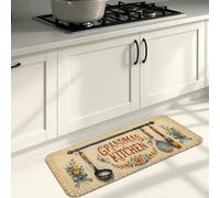 Grandma's Kitchen - Tapetes de cocina florales vintage para suelo, utensilios de cocina rústicos, tapetes suaves, acogedores, acolchados, cómodos, lavables, para fregaderos, lavandería, 40.6 x 119.4