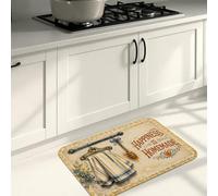 Grandma's Kitchen - Tapetes de cocina florales vintage para suelo, utensilios de cocina rústicos, tapetes suaves, acogedores, acolchados, cómodos, lavables, para fregaderos, lavandería, 20 x 31