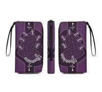 Grandma's Little Sweethearts - Cartera larga de cuero personalizada con nombre - Cartera con nombre personalizado para cumpleaños de mujer,regalo de amor para abuela,madre,mamá (Billetera-a02)