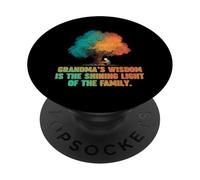 Grandmas Wisdom is The Shining Light of The Family PopSockets PopGrip Adhesivo