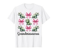 Grandmasaurus Triceratops Abuela Dinosaurio Nana Coquette Bow Camiseta