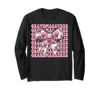 Grandmasaurus Triceratops Abuela Dinosaurio Nana Coquette Bow Manga Larga