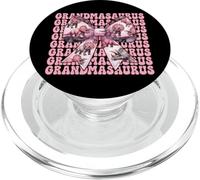 Grandmasaurus Triceratops Abuela Dinosaurio Nana Coquette Bow PopSockets PopGrip para MagSafe