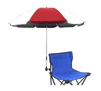 GRANDMEI Sombrilla con Abrazadera Ajustable para Silla, Superficie de 115 cm, UPF 50+, con Fijación para Terraza, Playa, Cochecitos, Sillas de Ruedas y Carritos de Golf