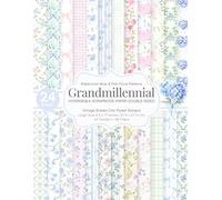 Grandmillennial Hydrangea Scrapbook Paper: 24 Double-Sided Watercolor Blue & Pink Floral Patterns | Vintage Shabby Chic Pastel Designs | 8.5 x 11 Craft Paper for Cards & DIY