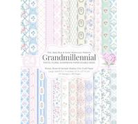 Grandmillennial Pastel Floral Scrapbook Paper: 24 Double-Sided Pink, Baby Blue & Green Watercolor Patterns | Roses, Bows & Damask Designs | 8.5 x 11 Shabby Chic Craft Paper for DIY