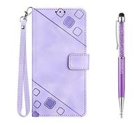 Grandoin Funda para Huawei Honor 9 Lite/Honor 9i/Enjoy 7S, Carcasa Libro con Tapa de Cuero Piel con Ranuras de Tarjeta, Cierre Magnético y Soporte Smartphone Wallet Case Antigolpes Flip Cover (Viola)